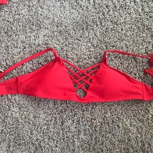 Shein red bikini top